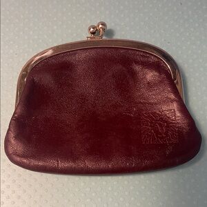 Anne Klein Burgundy Leather coin purse